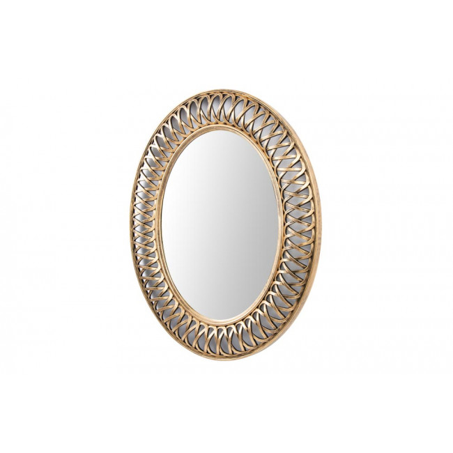 Sienas spogulis Ingels, ovāls, zelta krāsā, 61x5x76cm