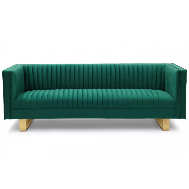 Sofa Hedon, 3 seat, emerald green, 215x85x73cm, seat height 44cm