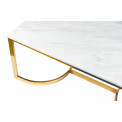 Журнальный столик Alba, Нержавеющая сталь/Искусственный мрамор, 122x63.5x47см