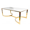 Kafijas galds Alba, nerūsējošais tērauds/mākslīgais marmors, 122x63.5x47cm