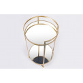 Metal table Barge M, mirror top, golden,  D39x64.5cm
