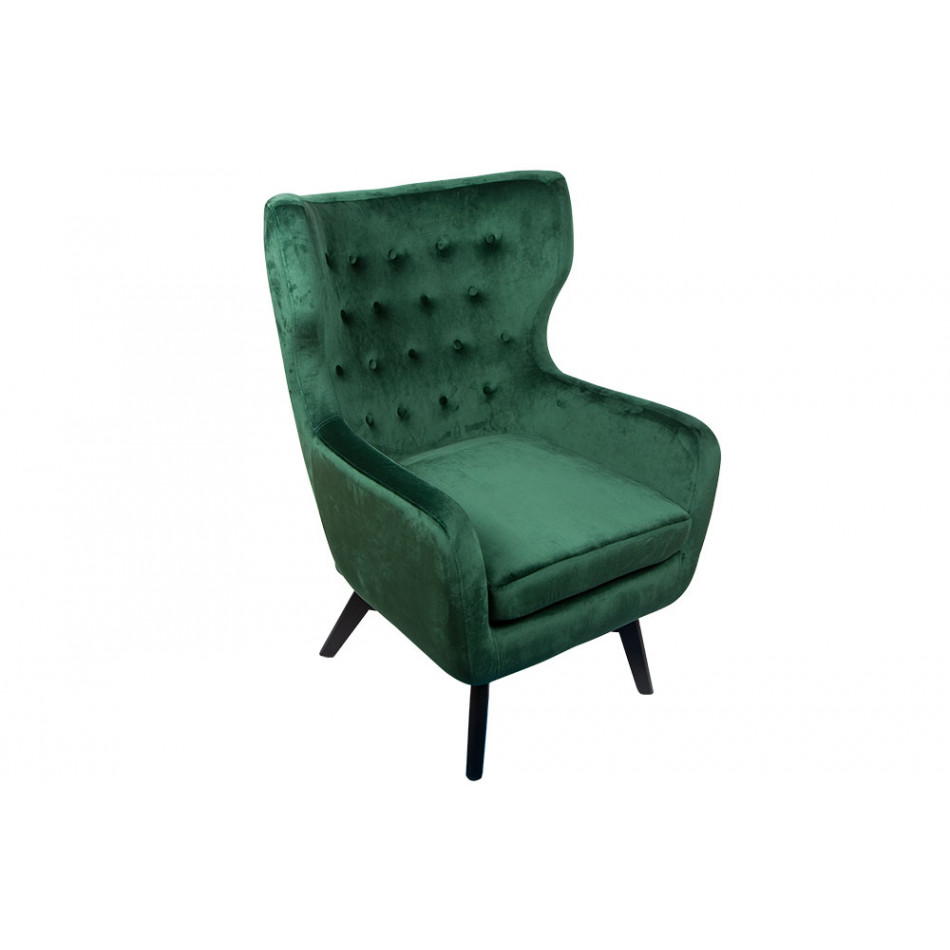 Armchair Dunkel, dark green, H103x76x80cm, seat height 50cm
