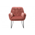 Armchair Aspena, pink colour, H87x75x88cm, seat height 45cm