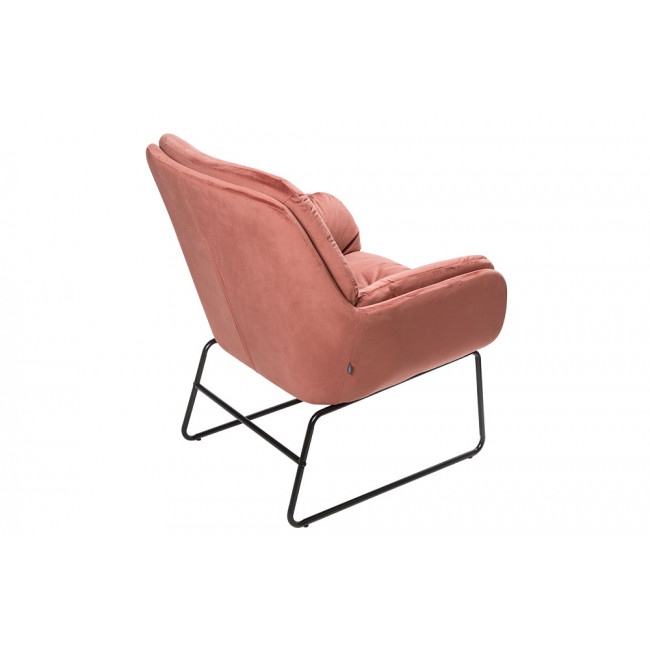 Armchair Aspena, pink colour, H87x75x88cm, seat height 45cm