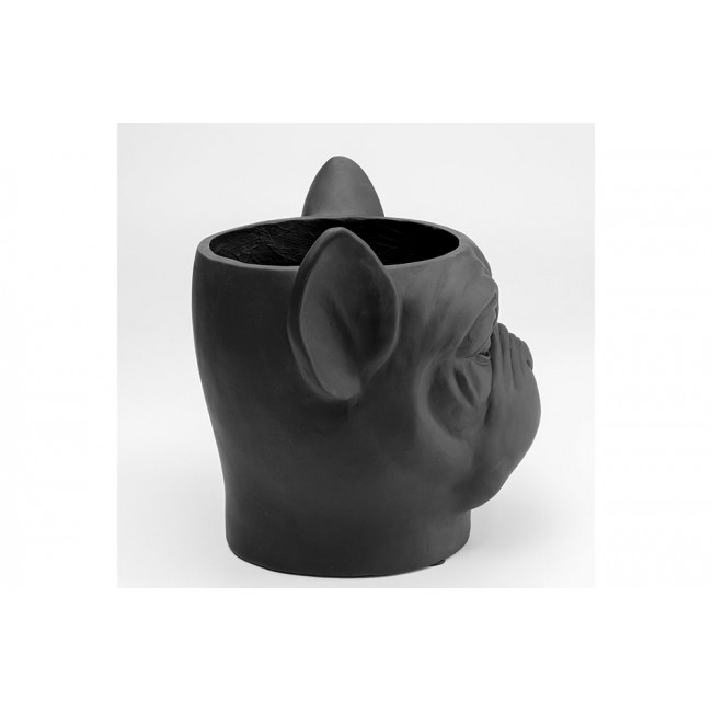 Flower pot  Bulldog, black colour, 37x33x35cm