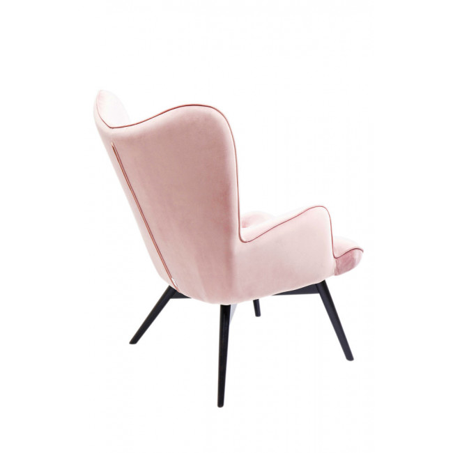 Atpūtas krēsls Vicky Velvet, rozā, samta, 92x59x63cm, sēdvirmas augstums 43cm