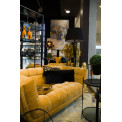 Sofa Haris, 2-vietīga, zeltīta krāsa, samta, 165x88x75cm, sēdvirsmas h- 43cm