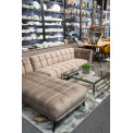 Corner sofa Homburg L, taupe, velvet, 278x191x90x76cm