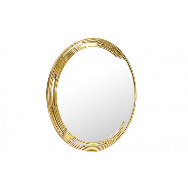 Wall mirror Bamberino, gold colour, D90x2.5cm
