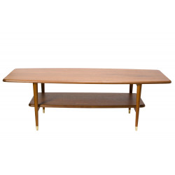 Coffee table Wally, walnut wood veneer, 120x45x42cm