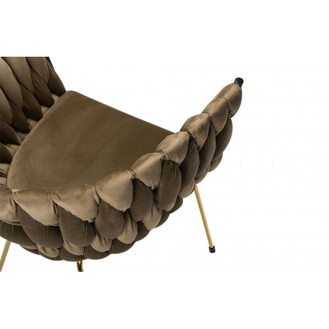Akcenta krēsls Okene, pelēkbrūnā krāsā, 60x50x74cm, sēdvirsmas augstums 46cm