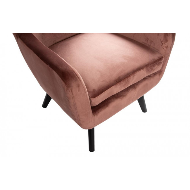 Armchair Dunkel, old pink color, H103x76x80cm, seat height 50cm