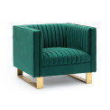 Клубный стул Hedon, изумрудно-зеленый, бархат,  H73x87x84см, высота сиденья 44см