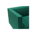 Club chair Hedon, emerald green, velvet,  H73x87x84cm seat height 44cm