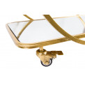 Bāra galdiņš Bogajo, uz ritenīšiem, zeltīts, 71.5x39x72.5cm