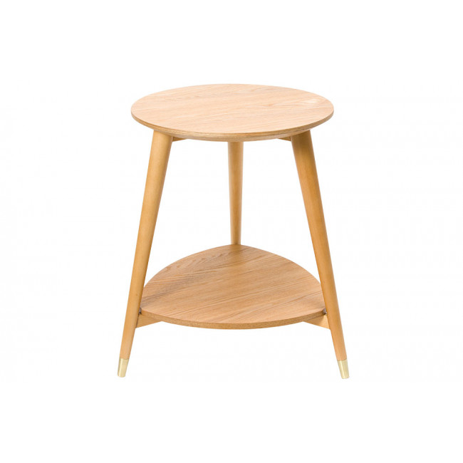 Side table Wally, ash wood veneer, 36x36x48cm