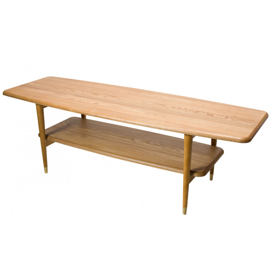 Coffee table Wally, ash wood veneer, 120x45x42cm