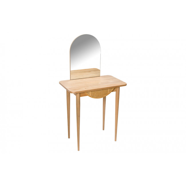 Dressing table with mirror Louis, ash wood veneer, 70x43x130cm