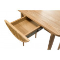 Dressing table with mirror Louis, ash wood veneer, 70x43x130cm