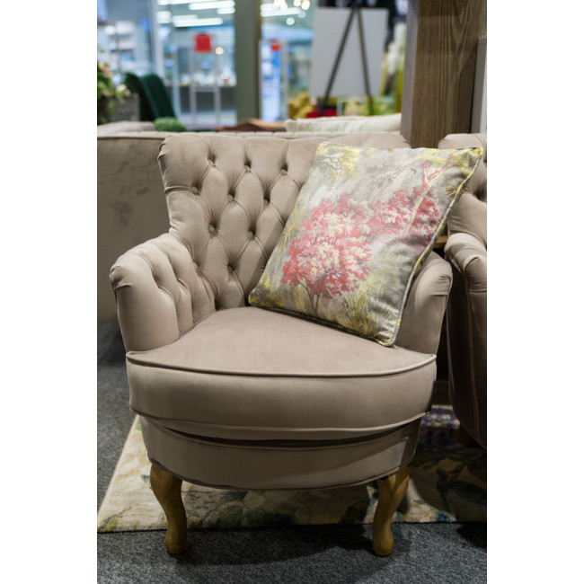 Accent chair Rockfort, taupe, 53x70x74.5cm, seat height 44cm