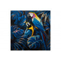 Acrilic painting Two parrots, 100x100cm