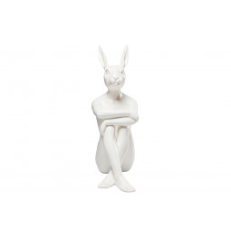 Dekoratīva figūra Gangster Rabbit, balts, 39x26x15cm