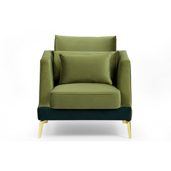 Club chair Hillary, green, 85x100x84cm, seat h 44cm