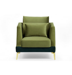 Club chair Hillary, green15002-23, 85x100x84cm, seat h 44cm