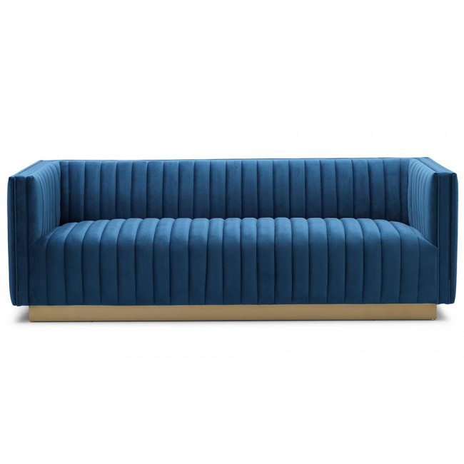 Sofa Hagen, 3 seat, blue 65, 218x88x71cm