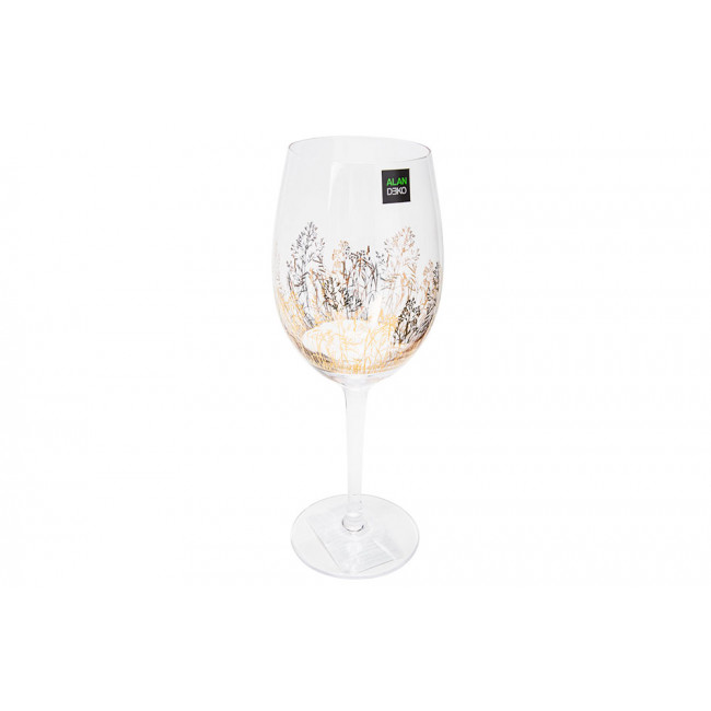 Red wine glass Sola gold,  H24, D8.0cm, 350ml