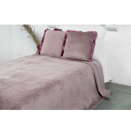 Bed cover Selvino 33,  mauve, velvet, 220x240