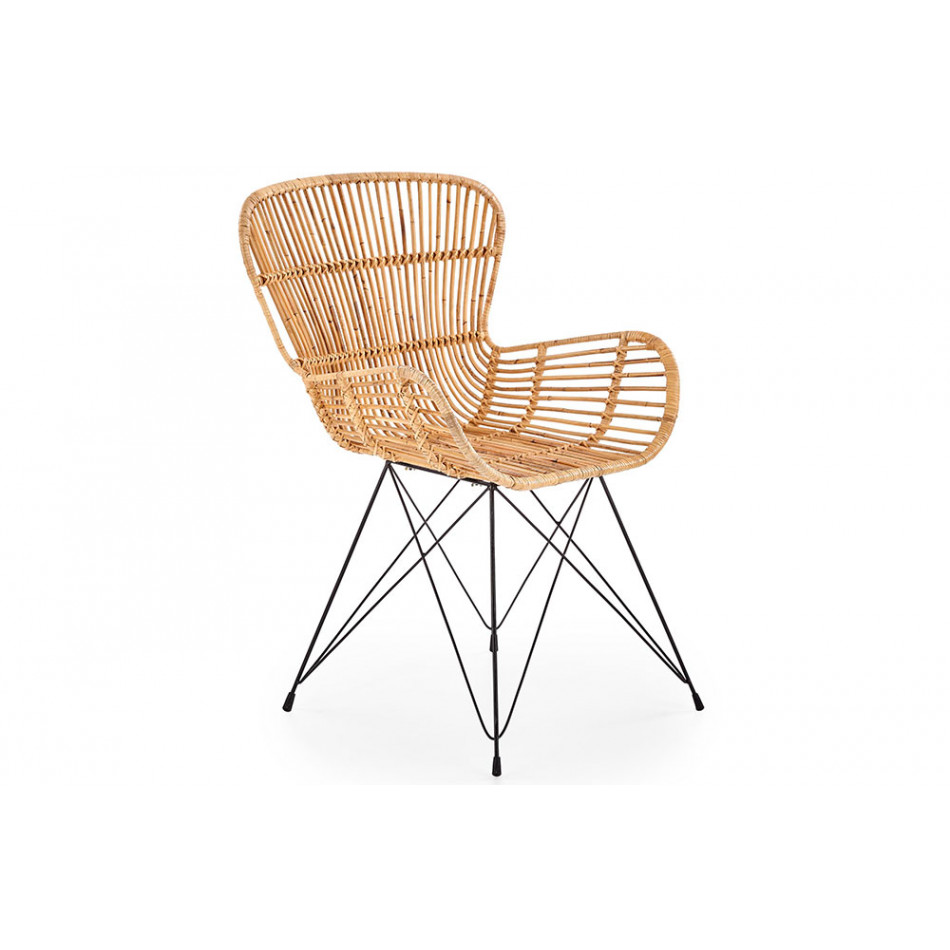 Chair Hebo, natural, metal, 61x63xH90/seat.H45 cm