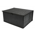 Basket bamboo L, black, H14.5x31.5x25.5cm