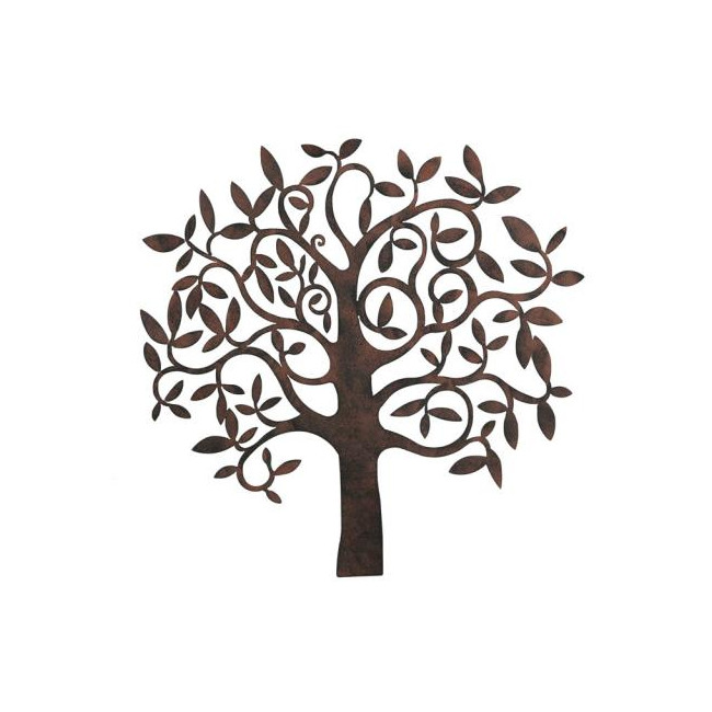 Wall object Tree mat, metal, 71cm