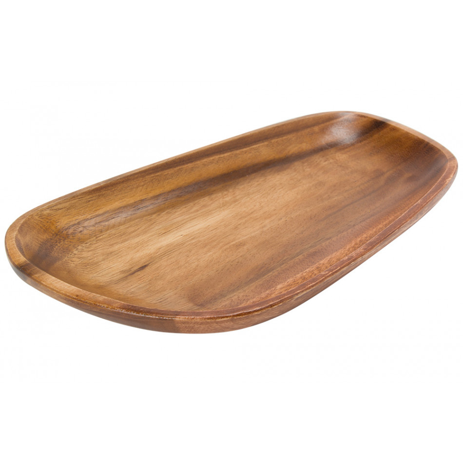Decorative bowl Tumra L, acacia brown,  H4.5cm