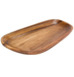 Decorative bowl Tumra L, acacia brown,  H4.5cm