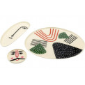 Deco plates Abstract Counterpart 3 parts, 26x32cm