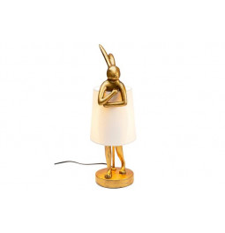 Galda lampa Rabbit, zelta/balta, H50cm