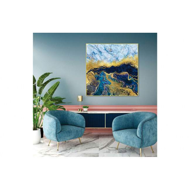 Wall Glass Art Gemstones, 100x100x3.5cm