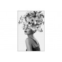 Stikla bilde Lady with flowers hat, 120x80x3.5cm