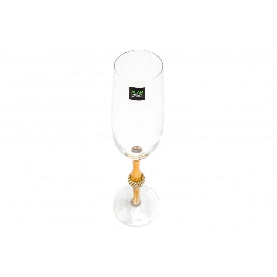 Šampanieša glāze Metallic Gold H26.5 cm, D 4.5 cm, 200ml
