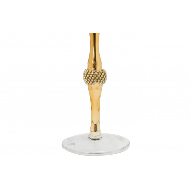 Champagne glass Metallic Gold H26.5 cm, D 4.5 cm, 200ml