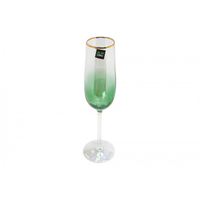 Šampanieša glāze Saluzo green H25cm D5-7cm, 200ml