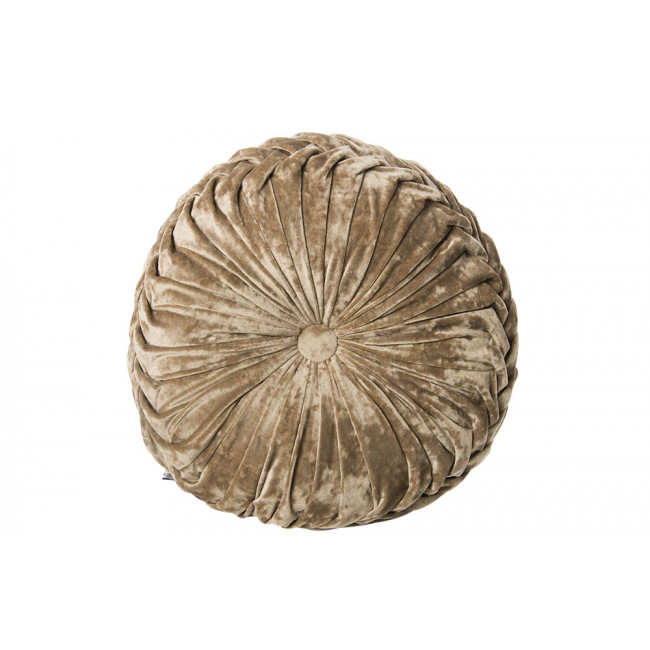 Decorative pillow Saksija 8, velvet, taupe, D40cm