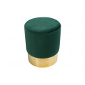 Stool Noto, green/golden base, 35x42cm