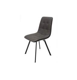 Dining chair Tauton, grey PU, 54x84x45cm, seat h 43cm