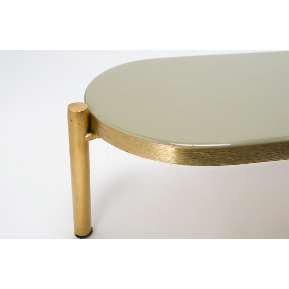 Tray 4226C, matt brass plating/shiny enamel,11x43.5x18