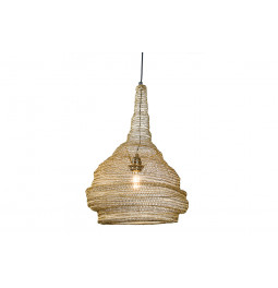 Ceiling lamp Landau, shiny brass plating, D40, H56-97cm