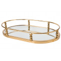 Paplāte ar spoguli Garden M, zelta krāsā, 4.5x30x20cm