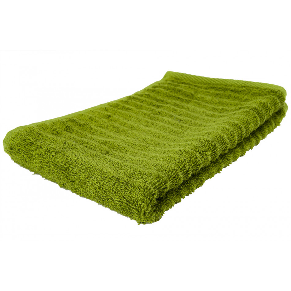 Bamboo towel Stripe, 30x50cm,  peridot colour, 550g/m2